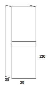 ארון שירות עץ מלא דגם אדיר ADIR