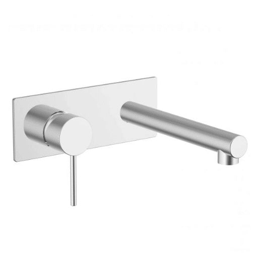 ברז קיר לכיור רחצה ניקל מבריק מדגל סדרת רובי 49122