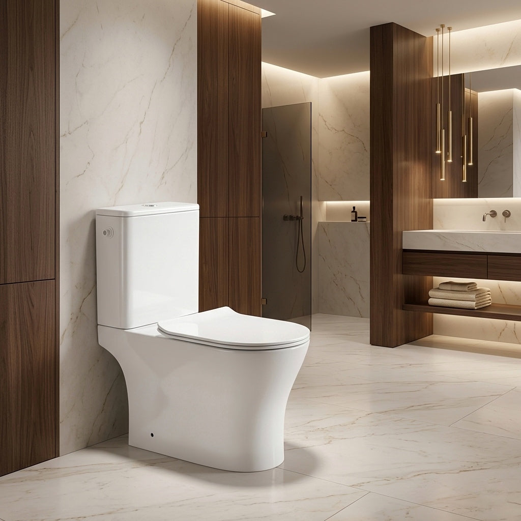 אסלה מונובלוק עגולה לבן מבריק רימליס דגם LEGACY