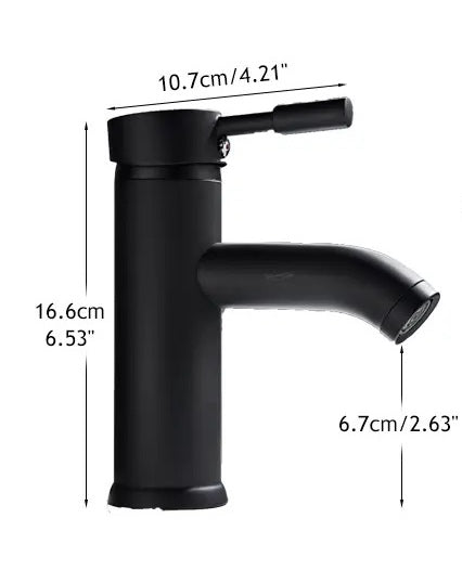 ברז פרח לכיור רחצה קלאסי שחור מט