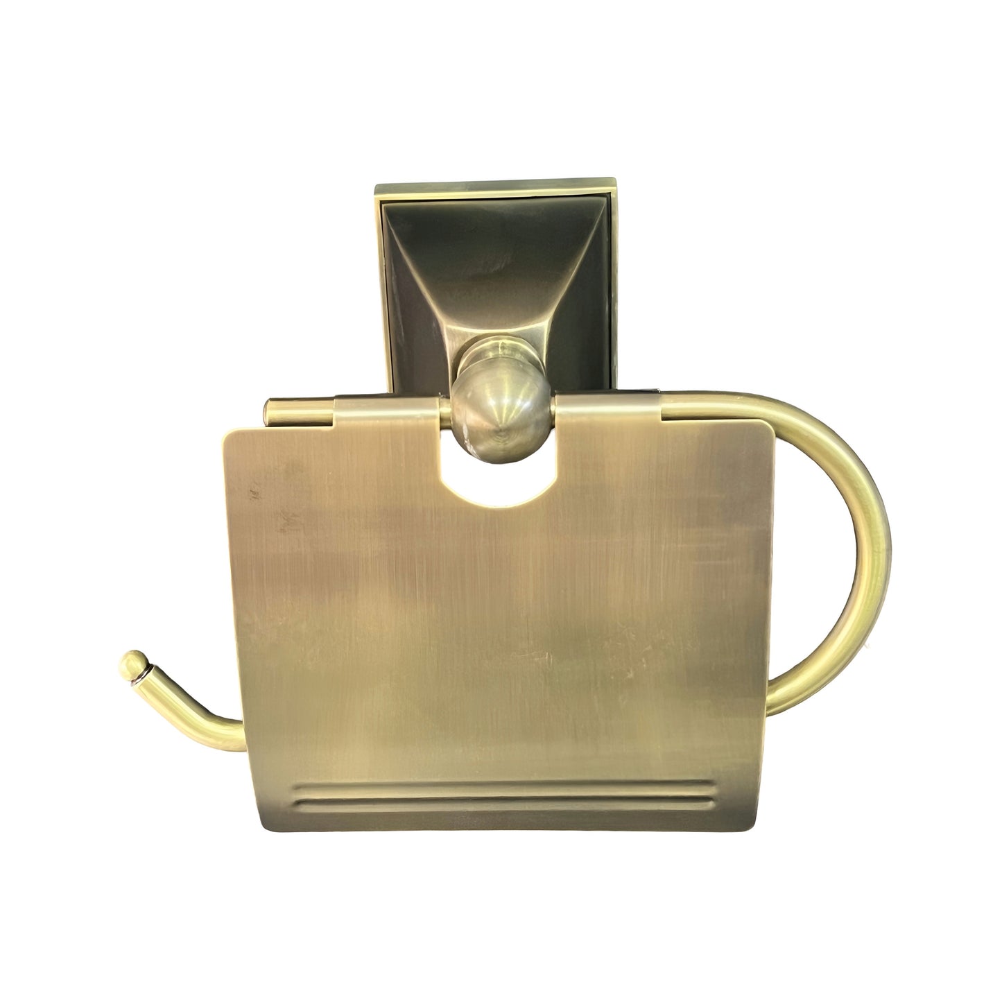 מתקן נייר טואלט ברונזה צהובה כולל מכסה דגם אגם