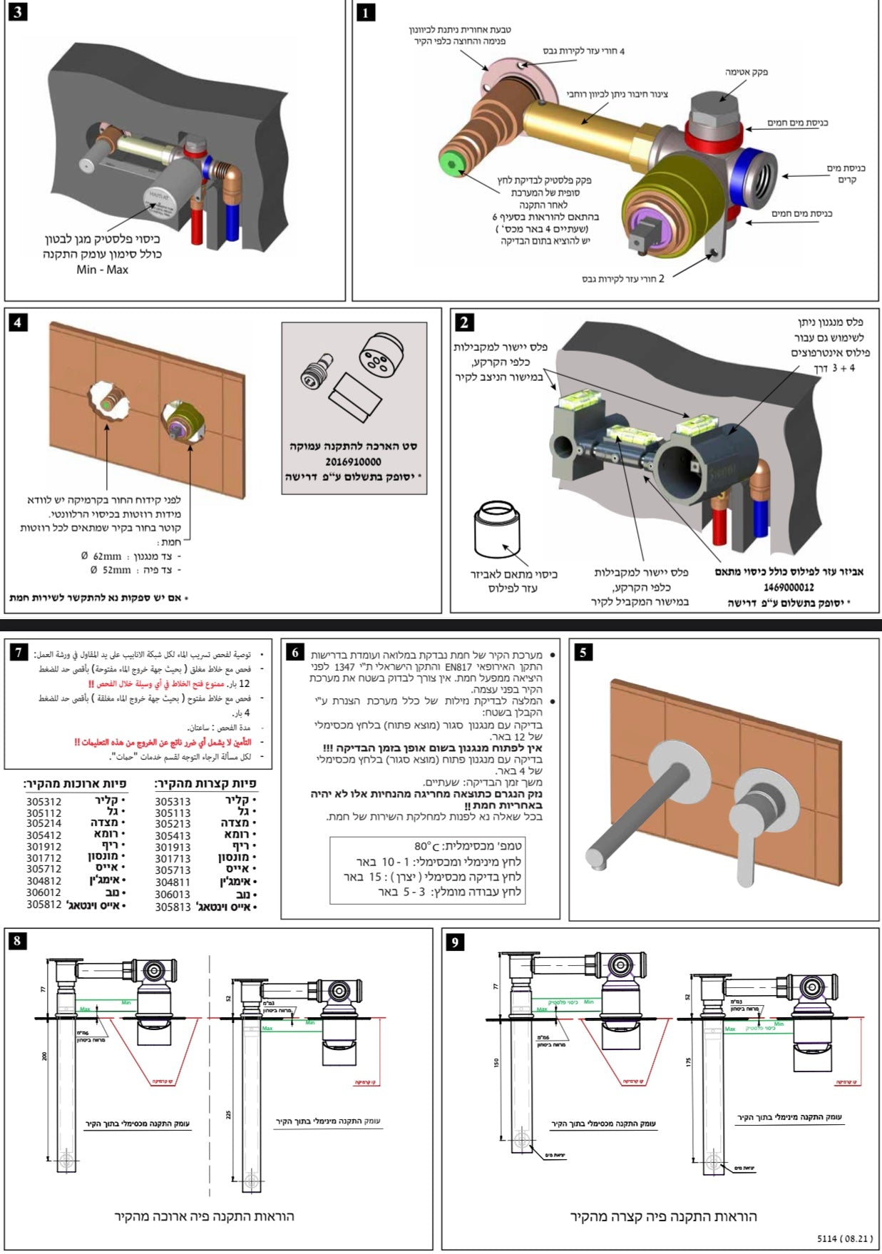 כיסוי חיצוני לברז קיר פיה קצרה| נחושת מוברש | 305301F20S | סדרת קליר | מבית חמת HAMAT