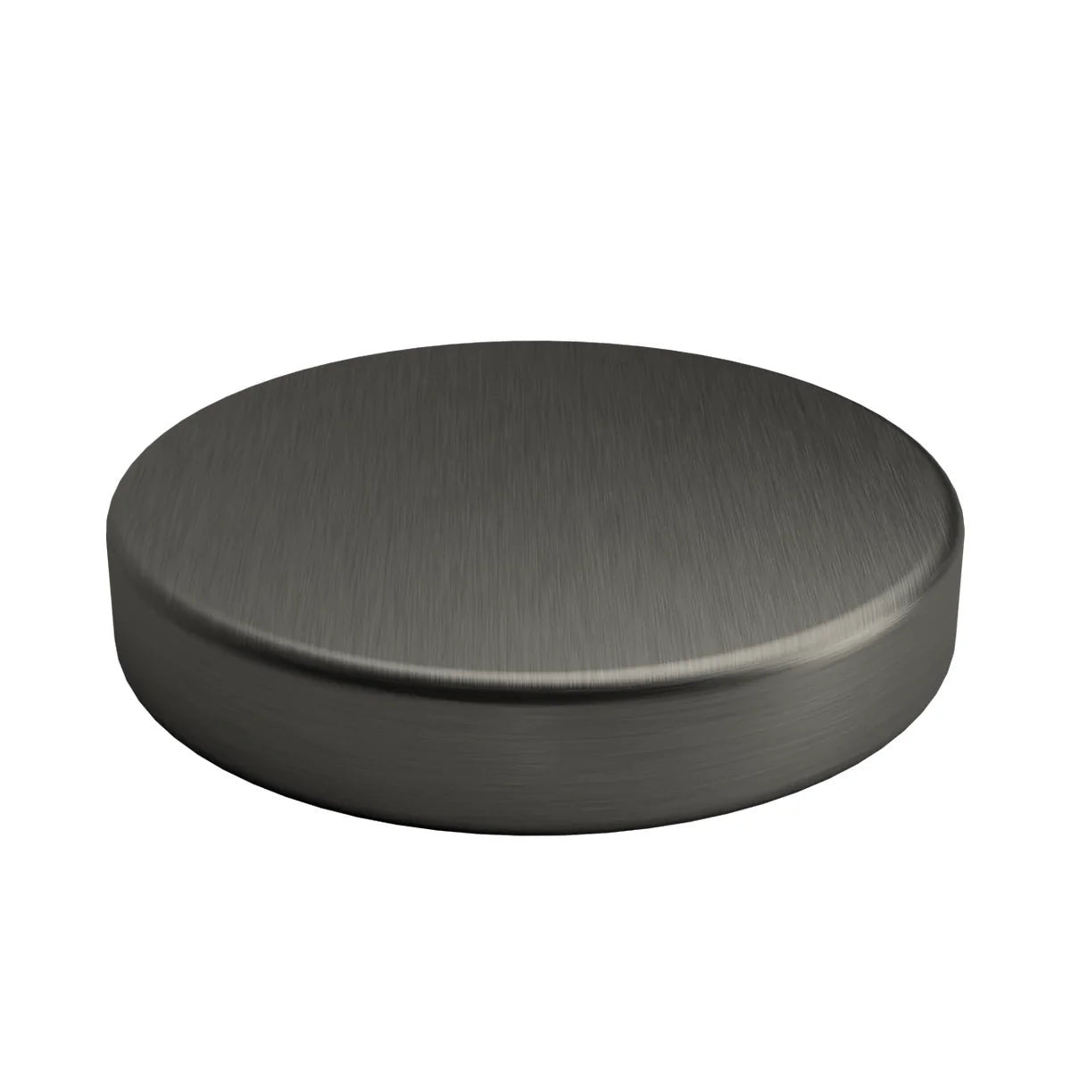 סט רחצה עגול אפור גרפיט מוברש קומפלט + אינטרפוץ ציפוי PVD דגם CARLOS