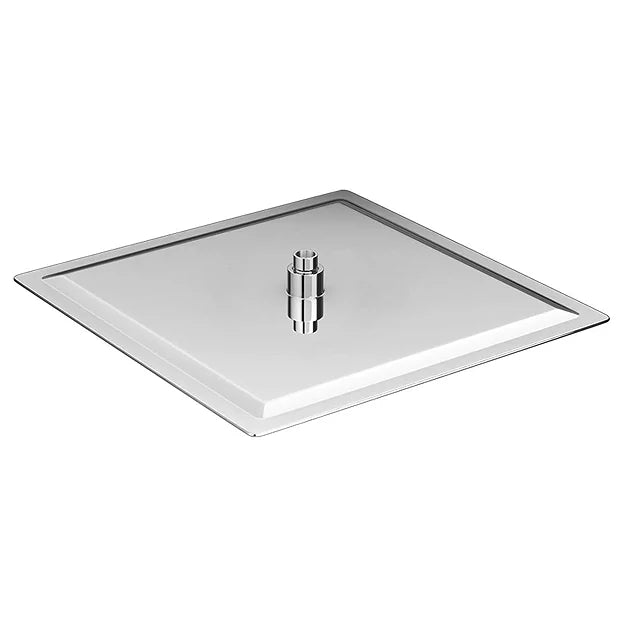 ראש גשם וזרוע מהתקרה ניקל מבריק מרובע BRASS