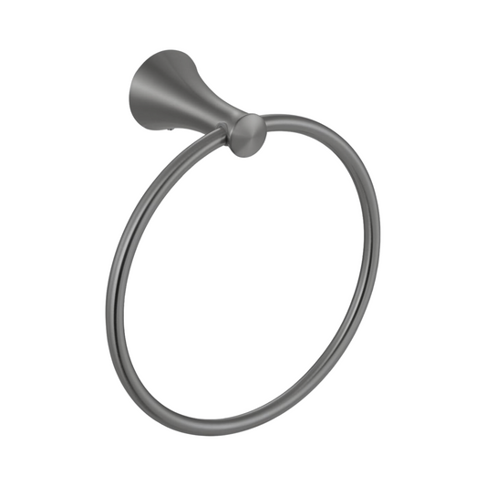 מתלה מגבות טבעת אפור גרפיט מוברש עגול