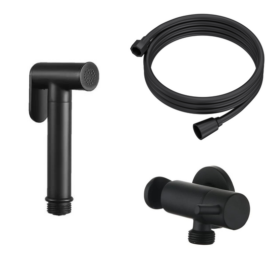 מערכת מיתז בידה גימור שחור מט כולל נקודת מים וצינור PVC דגם TOP