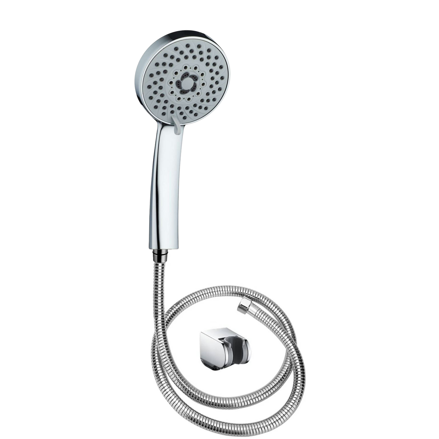 סט מקלחת עגול ניקל מבריק דגם כנרת SD