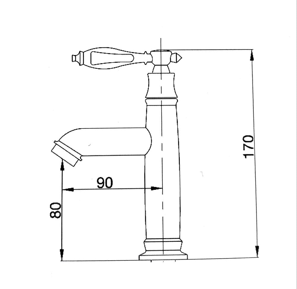 ברז פרח נמוך שחור מט למים קרים AG