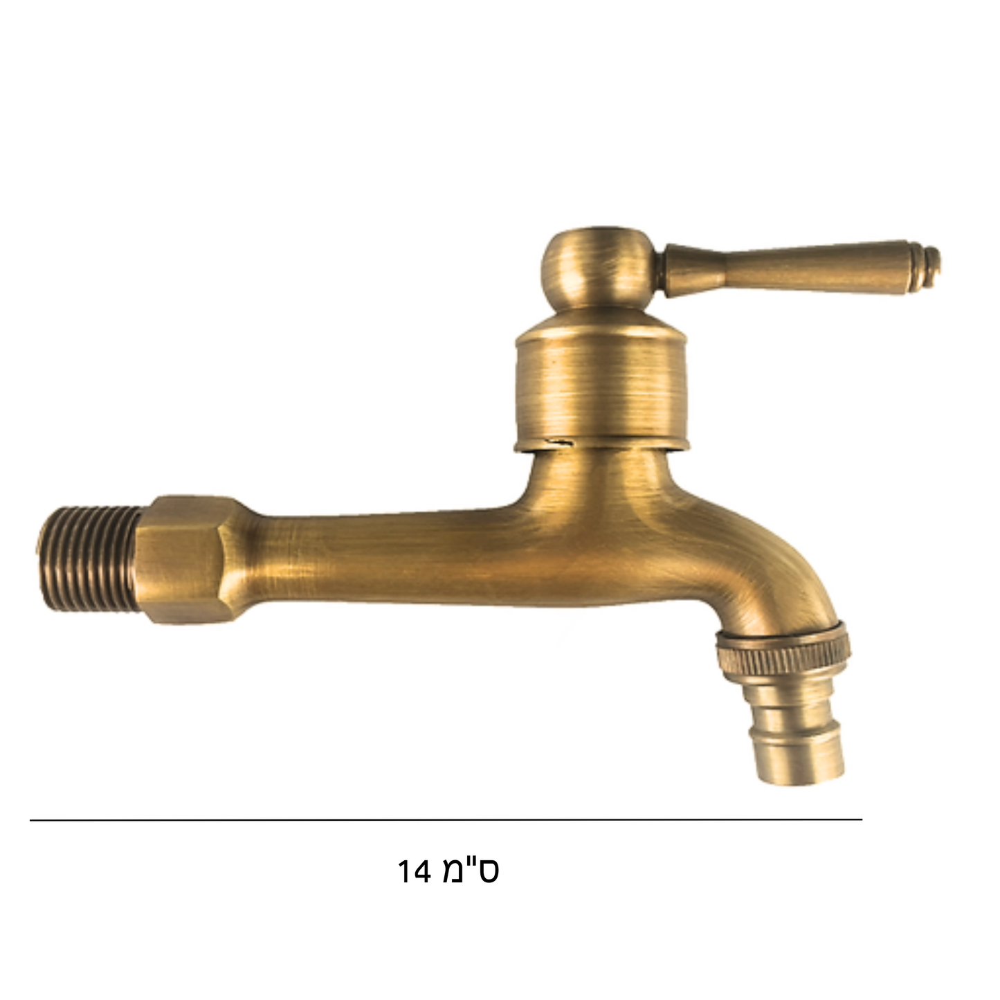 ברז מים קרים ארוך ברונזה צהובה מהקיר AG