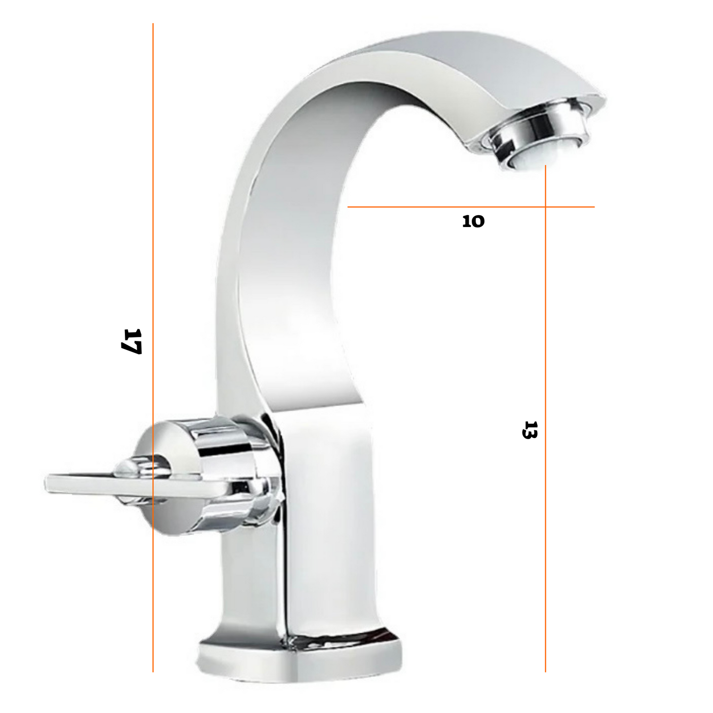 ברז פרח קצר למים קרים ניקל מבריק AG