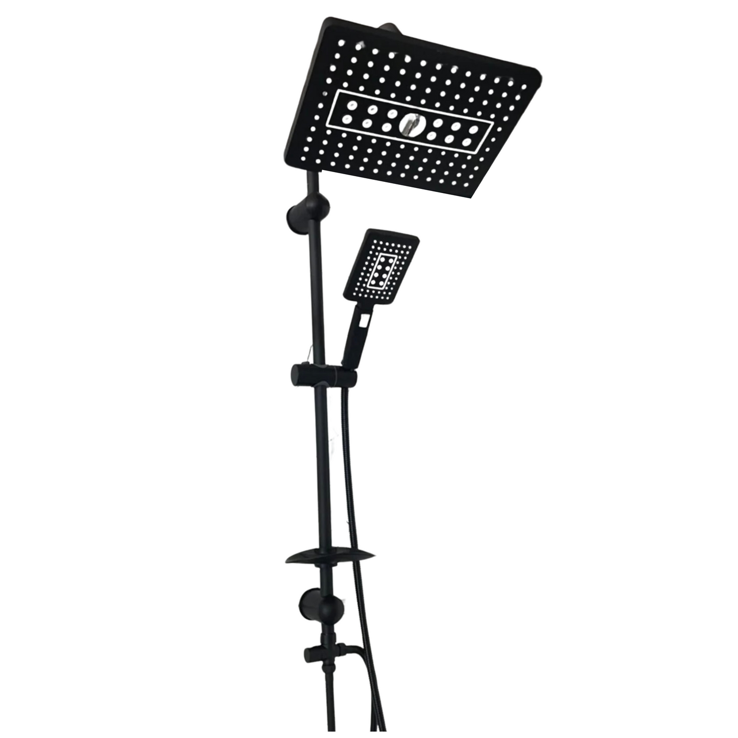 מוט פינוק שחור מט מרובע P29 RIVANA