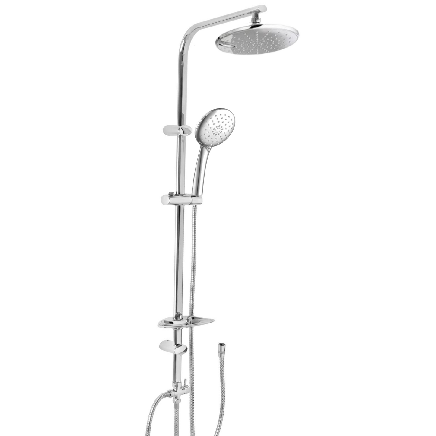 מוט פינוק משולב עגול ניקל מבריק דגם MCPOLOO