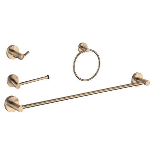 סט אביזרי אמבטיה יוקרתי זהב מוברש דגם TOP ציפוי PVD