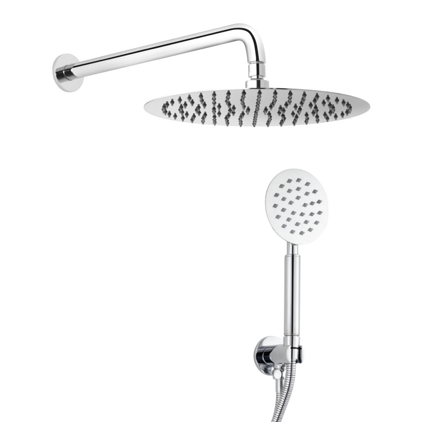 סט רחצה עגול 5 חלקים קומפלט ניקל מבריק ECO