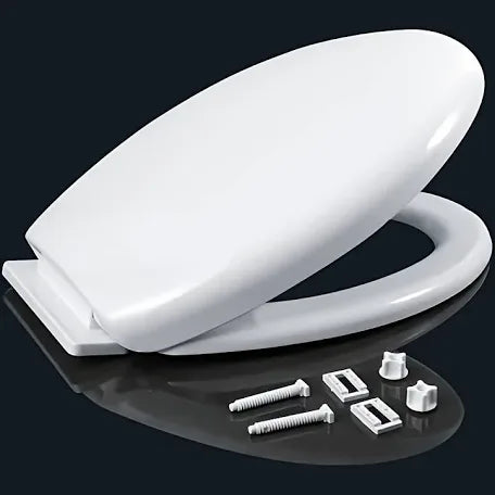 מושב אסלה לבן קשיח הידראולי + שליפת מושב מהירה אוניברסלי דגם AG