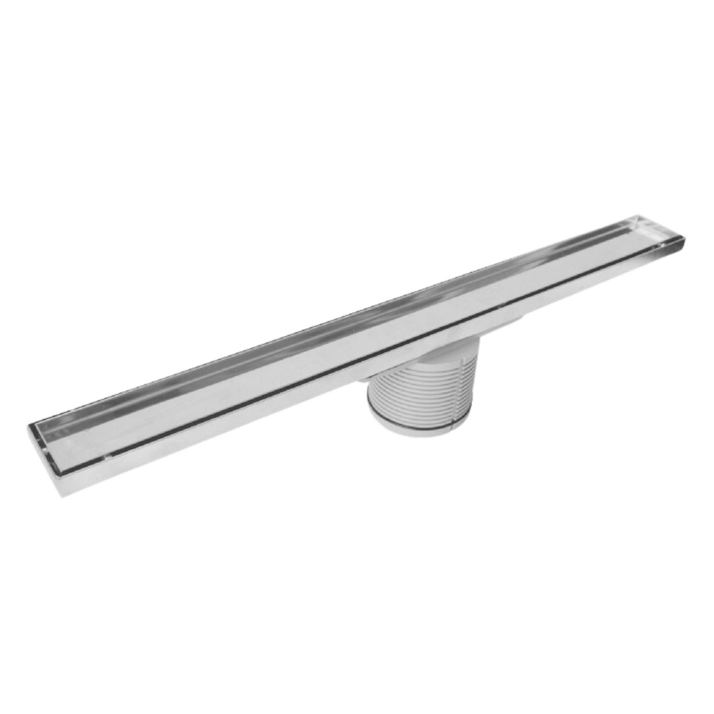 תעלת ניקוז 80 ס״מ ניקל מבריק למילוי ריצוף כולל כיסוי חיבור ישיר FEBA