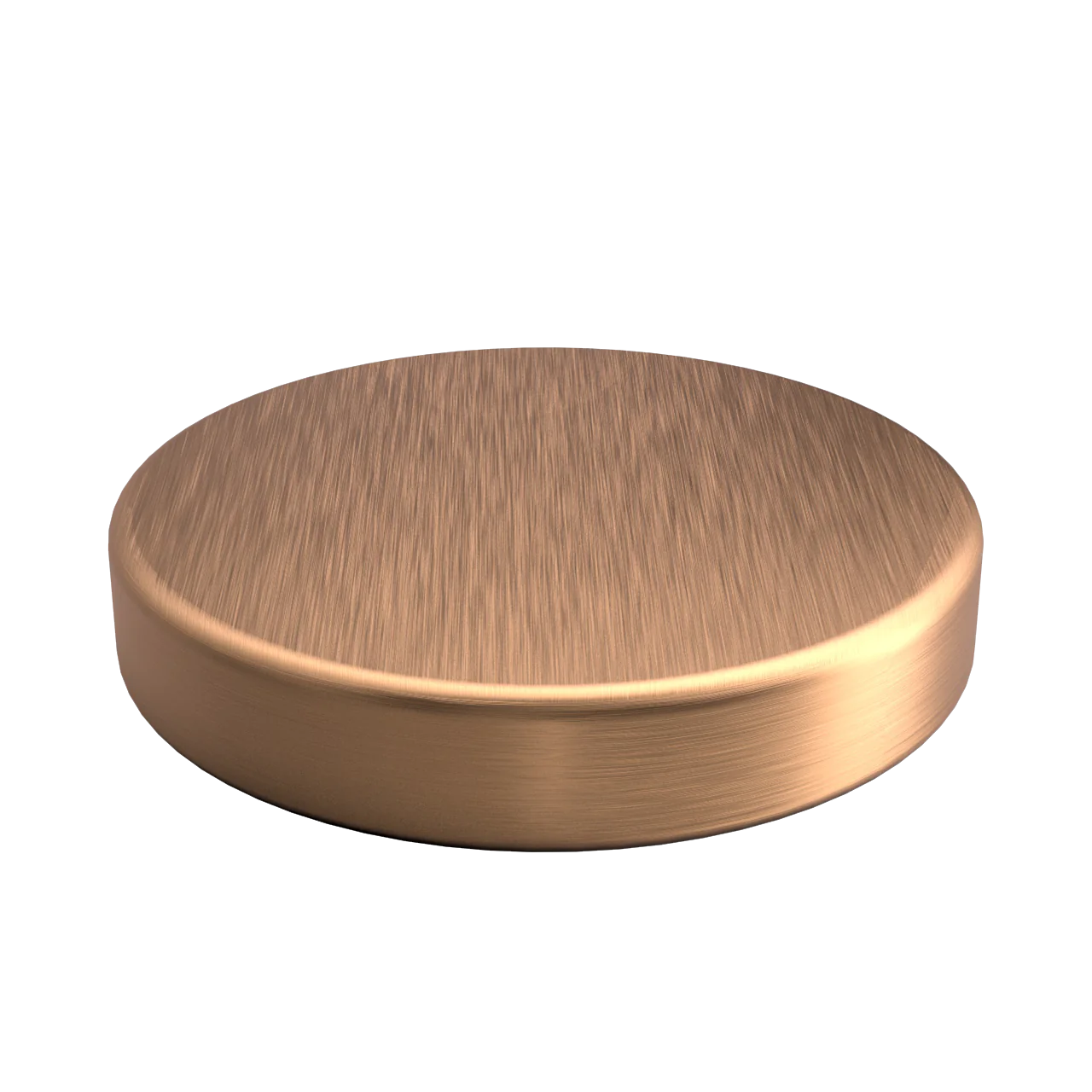 סט רחצה עגול רוז גולד מוברש ציפוי PVD