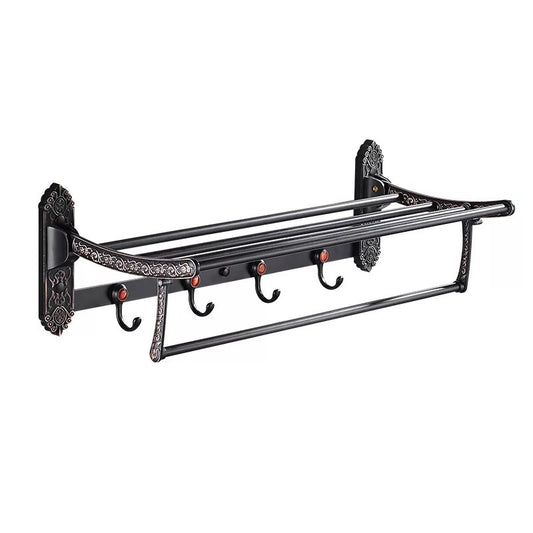 מדף בית מלון שחור וברונזה ענתיק