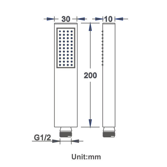 סט מזלף מרובע + צינור + מתלה זהב מבריק AB