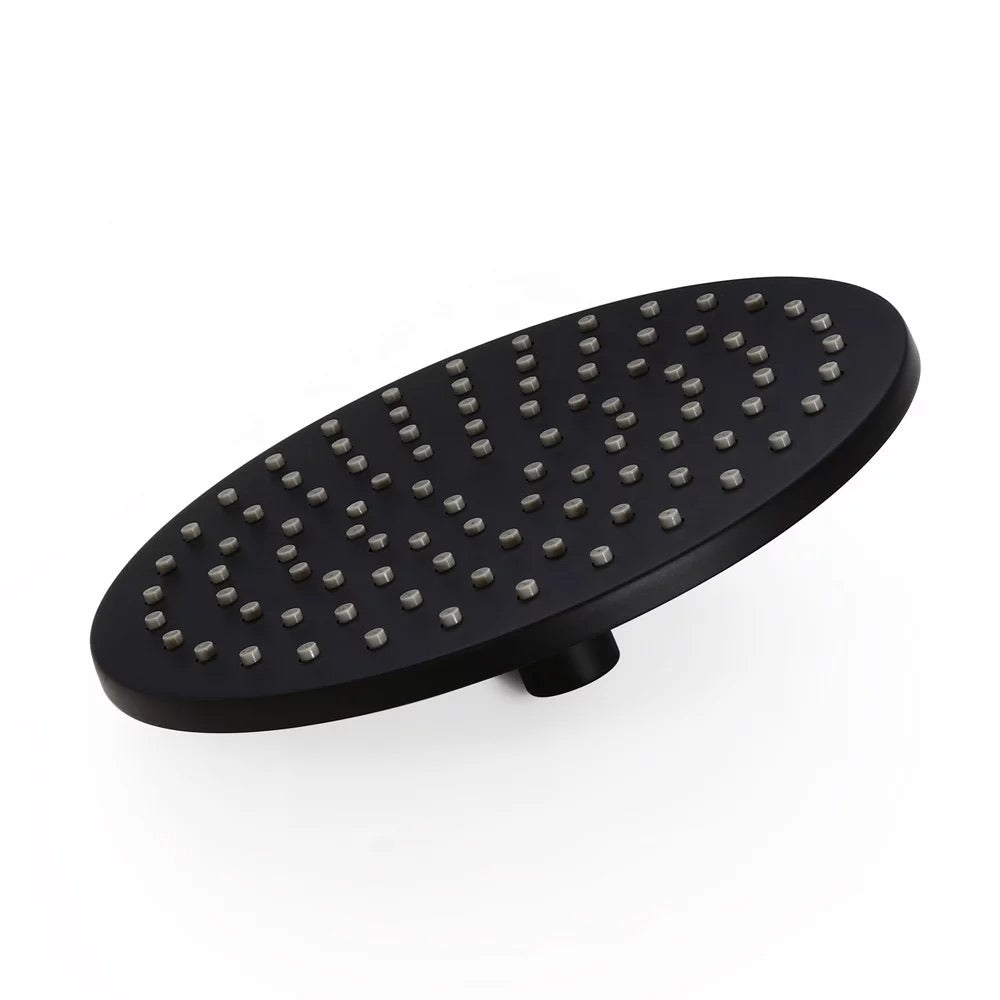 ראש מקלחת שחור מט 22ס״מ פלסטיק