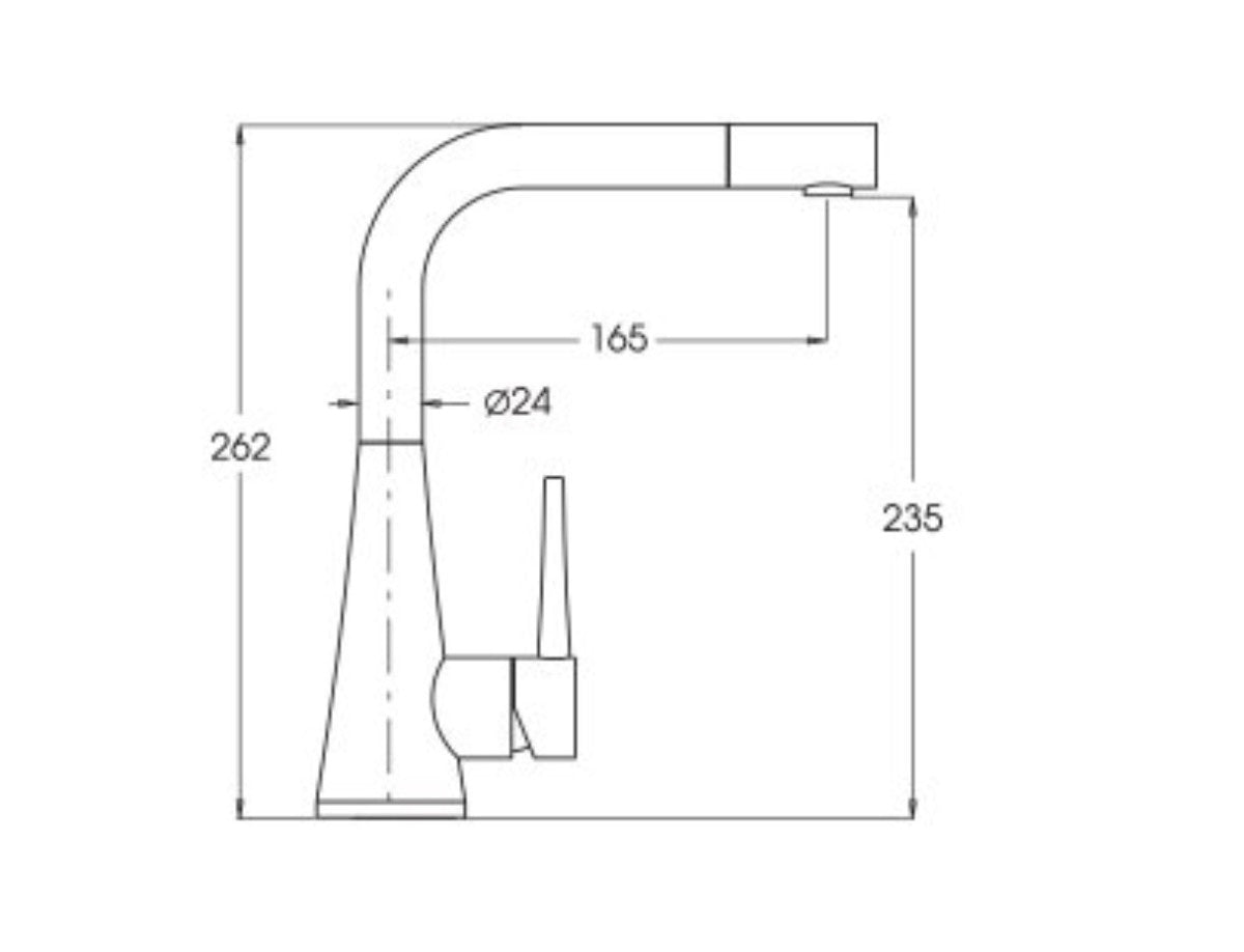 ברז פרח פיה מסתובבת 304641F16S נירוסטה מוברש PVD סדרת מצדה חמת