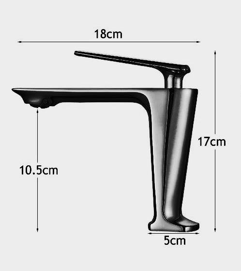 ברז פרח לכיור רחצה שחור מט סדרת LUNA