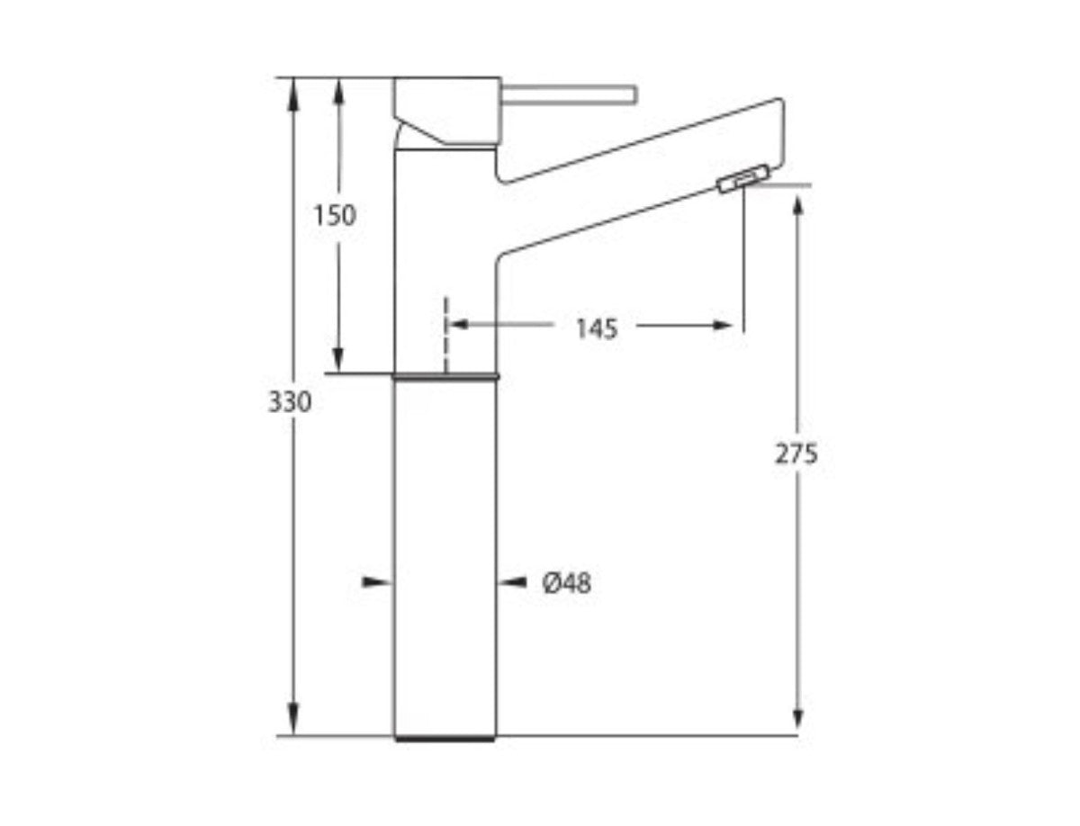 ברז פרח גבוה 303244F15S זהב מוברש PVD סדרת מצדה חמת