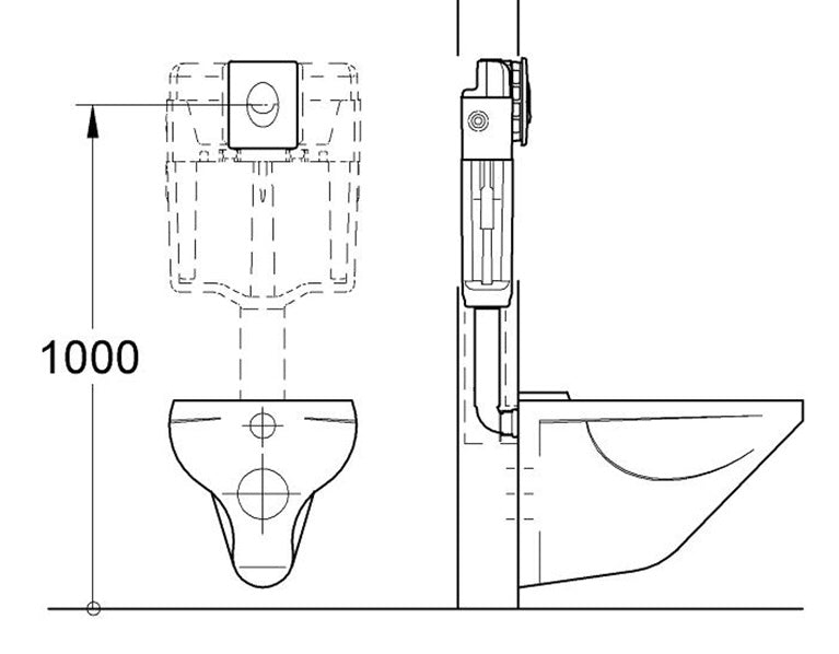 לחצן דו כמותי רוז גולד מט אובלי 38505DA0 גרואה GROHE