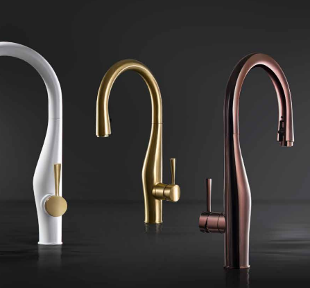 ברז מטבח אימג'ן 304869 מזלף נסתר נשלף שחור מוברש חמת