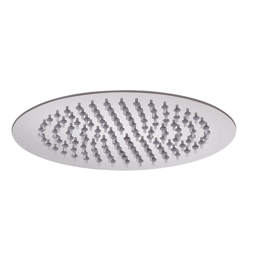 ראש מקלחת עגול דק במיוחד 20 ס״מ ניקל מבריק