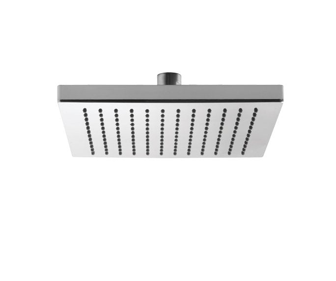 ראש מקלחת מרובע פלסטיק ניקל מבריק