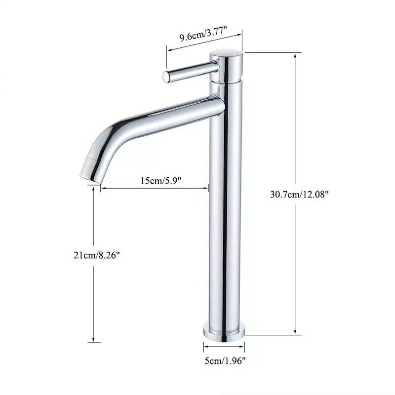 ברז פרח גבוה ניקל מבריק קלאסי דגם GRAND