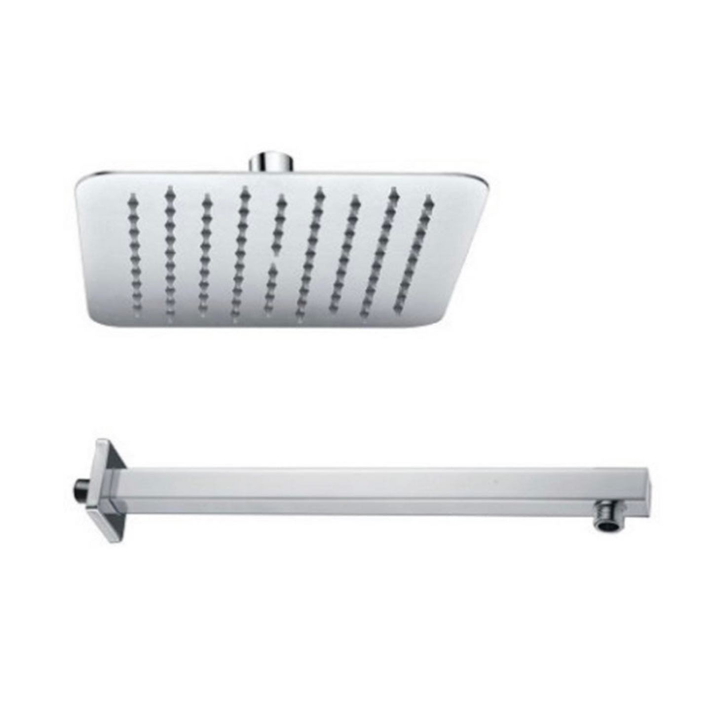 סט ראש מקלחת מרובע 20 ס"מ + זרוע 40 ס"מ