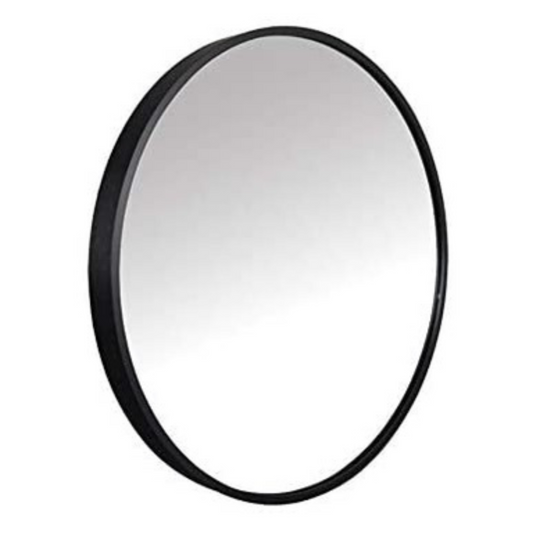 מראה עגולה מסגרת שחורה 3.5 ס"מ , קוטר 60 ס"מ