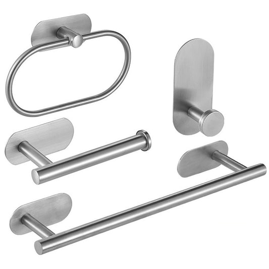 סט אביזרי אמבטיה הדבקה נירוסטה מוברש