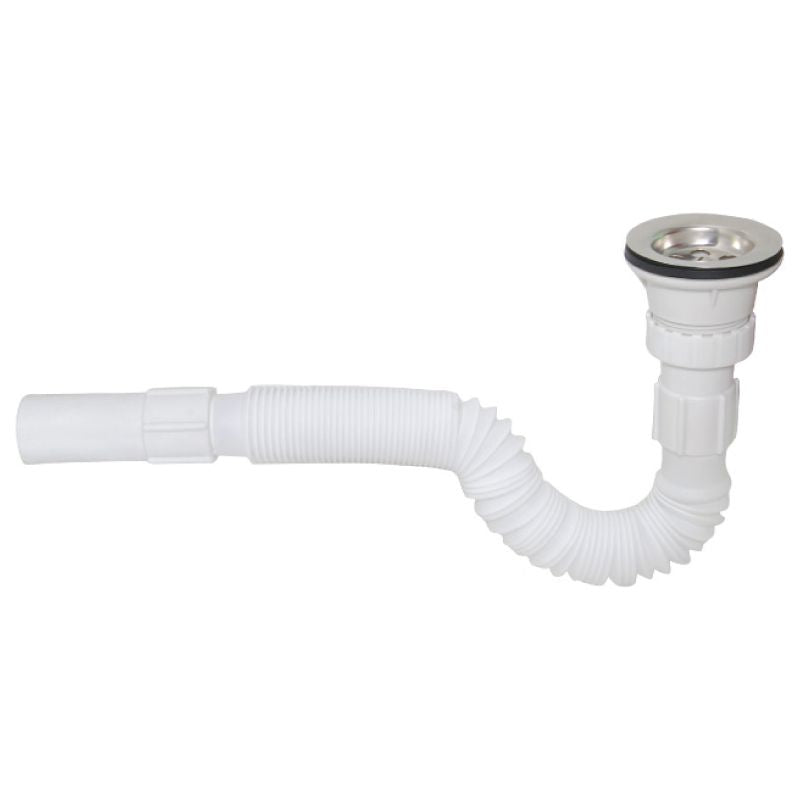 סיפון רחצה שרשורי “¼1 צבע לבן