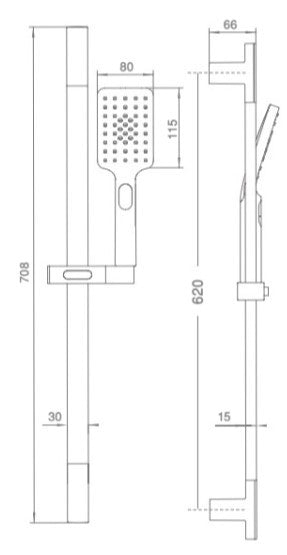 ערכה למקלחת 801820F15S זהב מוברש PVD יהב חמת
