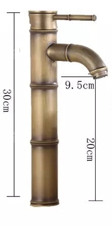 ברז פרח גבוה ברונזה צהובה במבוק