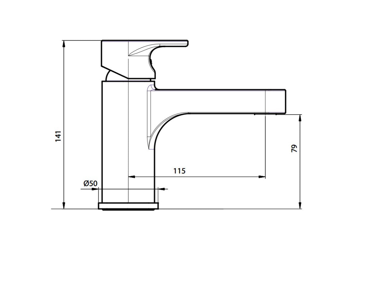 ברז פרח נמוך 305141F16S נירוסטה מוברש PVD סדרת גל (WAVE) חמת