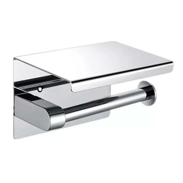 מתלה נייר טואלט עם מדף למגבונים|נייד