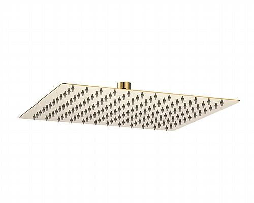 ראש מקלחת מרובע זהב מבריק 25 ס״מ