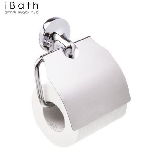 מחזיק נייר טואלט עם מכסה צבע ניקל מוברש