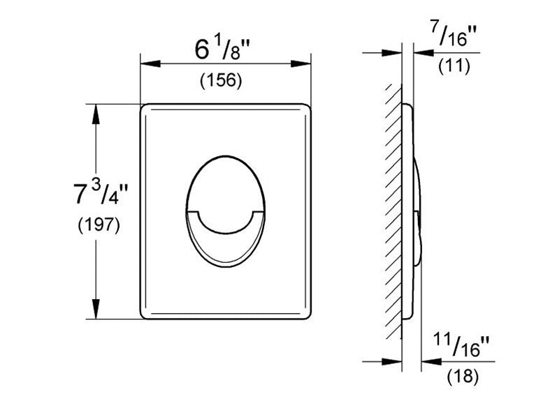 לחצן הפעלה למיכל הדחה גרואה זהב מט ושחור מט אובלי GROHE