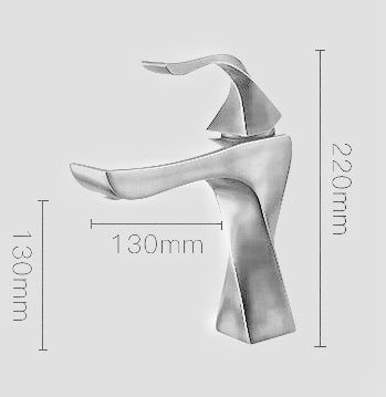 ברז פרח לכיור רחצה נירוסטה מוברש דגם WAS