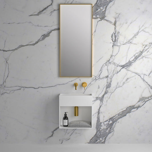 מראה מלבנית זהב מבריק 90/45