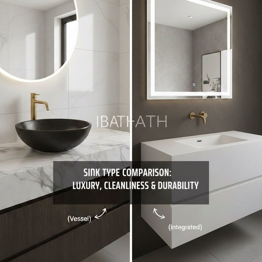 כיור מונח מול כיור אינטגרלי: מה באמת עדיף בפרימיום (יוקרה, ניקיון ועמידות)