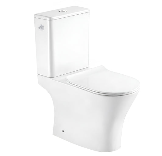 אסלה מונובלוק עגולה לבן מבריק רימליס דגם LEGACY