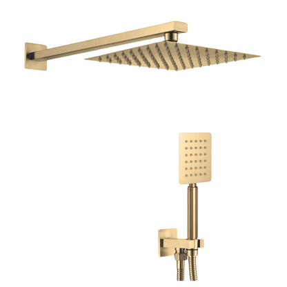 סט רחצה מרובע 5 חלקים זהב מוברש דגם TOP ציפוי PVD