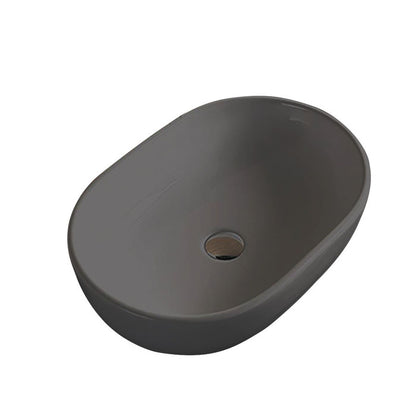 כיור מונח אובאלי מילאנו 480*350*140 ס"מ אפור מט MATINA