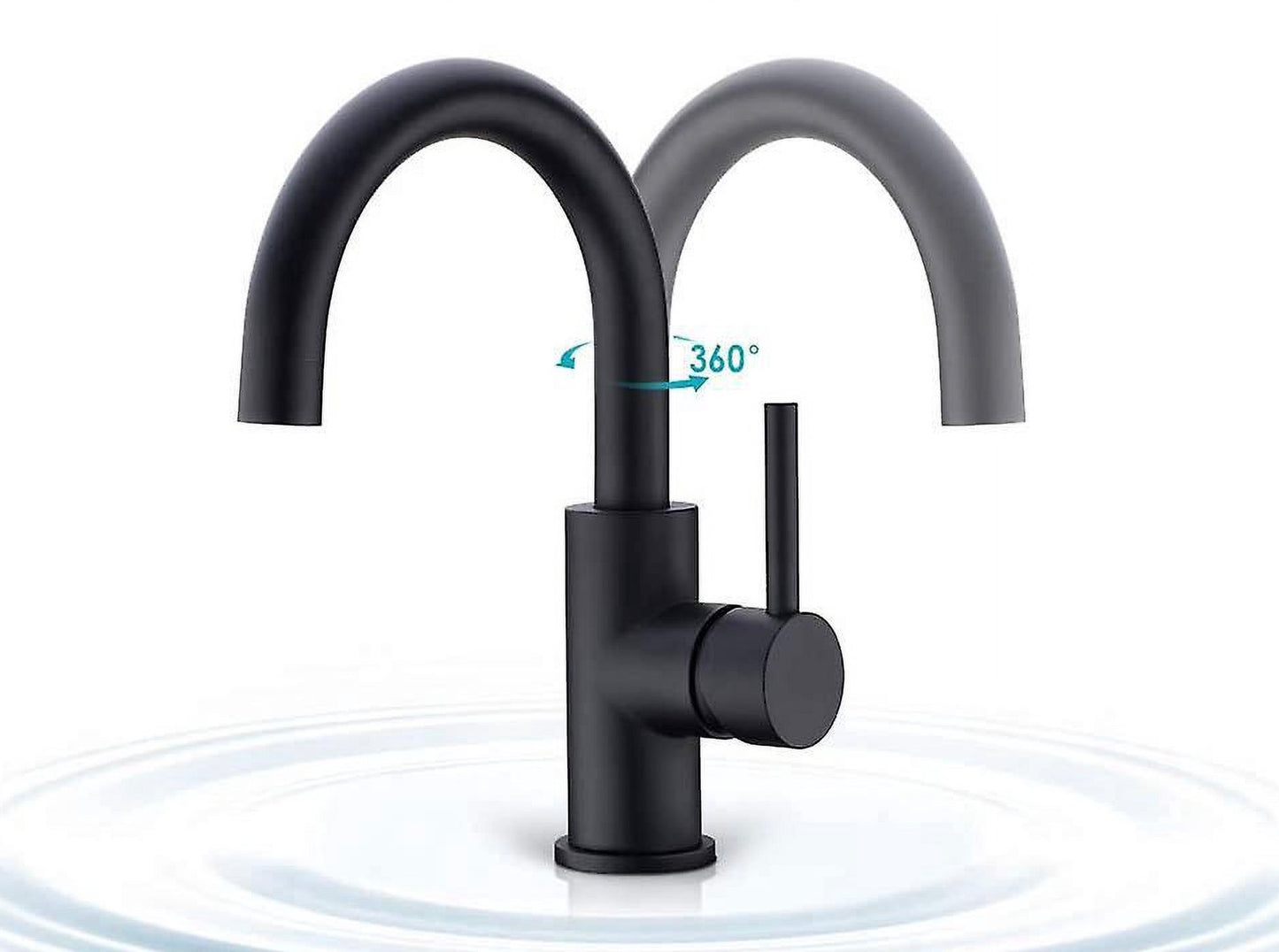 ברז פרח ניצב פיה קשתית שחור מט SD